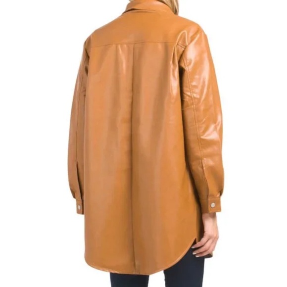 BAGATELLE Collection Faux Leather Shacket - Picture 6 of 13